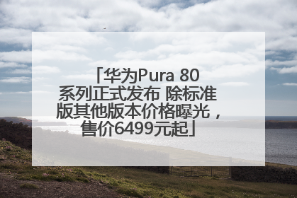 华为Pura 80系列正式发布 除标准版其他版本价格曝光，售价6499元起
