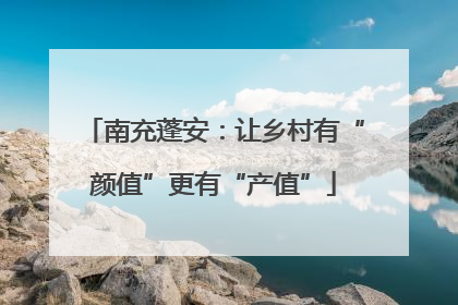南充蓬安：让乡村有“颜值”更有“产值”