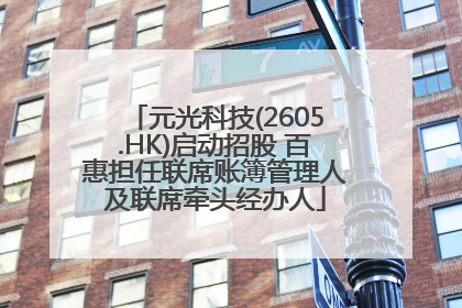 元光科技(2605.HK)启动招股 百惠担任联席账簿管理人及联席牵头经办人