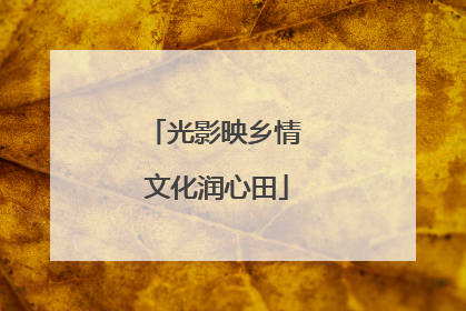 光影映乡情 文化润心田