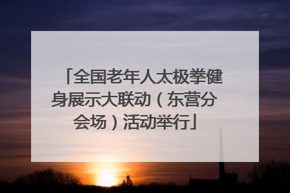 全国老年人太极拳健身展示大联动（东营分会场）活动举行