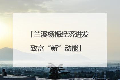兰溪杨梅经济迸发致富“新”动能
