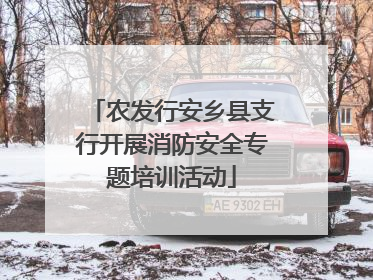 农发行安乡县支行开展消防安全专题培训活动