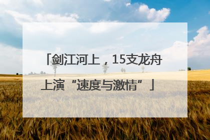 剑江河上，15支龙舟上演“速度与激情”