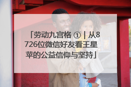 劳动九宫格 ①｜从8726位微信好友看王星苹的公益信仰与坚持