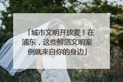 城市文明开放麦！在浦东，这些鲜活文明案例就来自你的身边