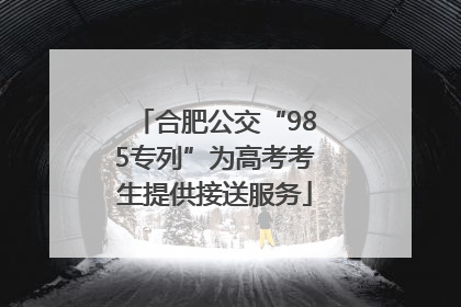 合肥公交“985专列”为高考考生提供接送服务