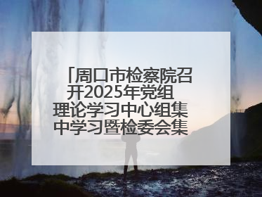 周口市检察院召开2025年党组理论学习中心组集中学习暨检委会集体学习会议