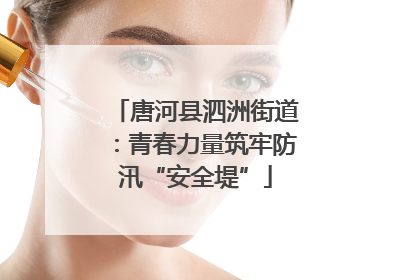 唐河县泗洲街道：青春力量筑牢防汛“安全堤”