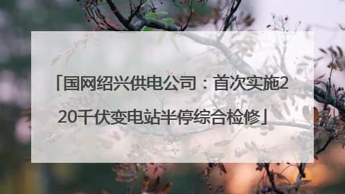 国网绍兴供电公司：首次实施220千伏变电站半停综合检修