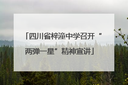 四川省梓潼中学召开“两弹一星”精神宣讲