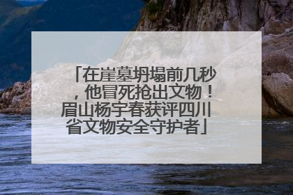 在崖墓坍塌前几秒，他冒死抢出文物！眉山杨宇春获评四川省文物安全守护者