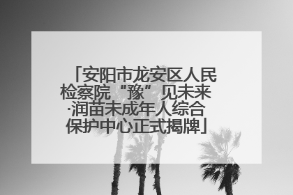 安阳市龙安区人民检察院“豫”见未来·润苗未成年人综合保护中心正式揭牌