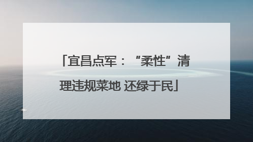 宜昌点军：“柔性”清理违规菜地 还绿于民