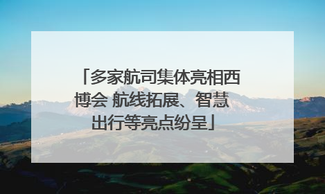 多家航司集体亮相西博会 航线拓展、智慧出行等亮点纷呈