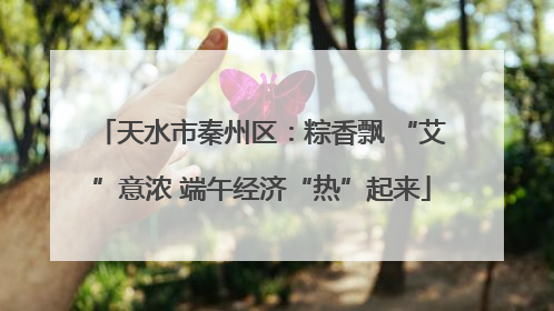 天水市秦州区：粽香飘 “艾”意浓 端午经济“热”起来