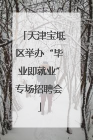 天津宝坻区举办“毕业即就业”专场招聘会