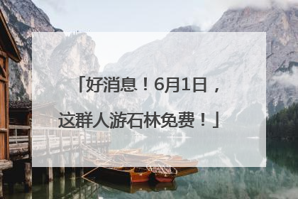 好消息！6月1日，这群人游石林免费！