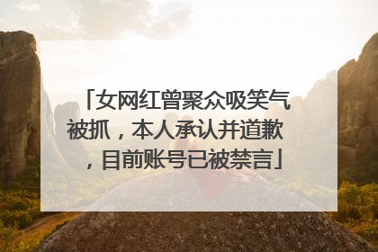 女网红曾聚众吸笑气被抓，本人承认并道歉，目前账号已被禁言