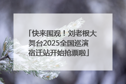 快来围观！刘老根大舞台2025全国巡演宿迁站开始抢票啦