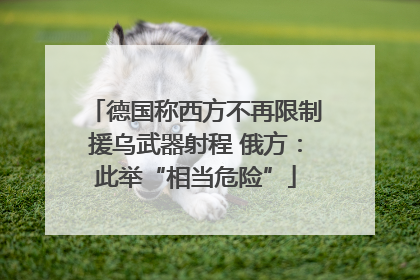 德国称西方不再限制援乌武器射程 俄方：此举“相当危险”