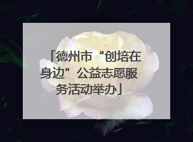 德州市“创培在身边”公益志愿服务活动举办