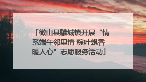 微山县驩城镇开展“情系端午邻里情 粽叶飘香暖人心”志愿服务活动