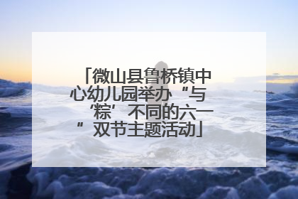微山县鲁桥镇中心幼儿园举办“与‘粽’不同的六一”双节主题活动