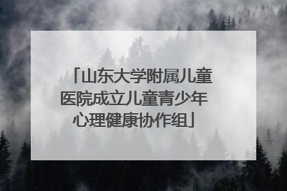 山东大学附属儿童医院成立儿童青少年心理健康协作组