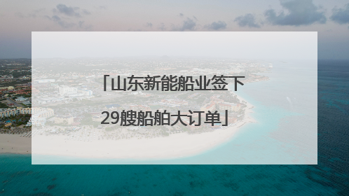 山东新能船业签下29艘船舶大订单