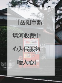 岳阳市新墙河收费中心为民服务暖人心