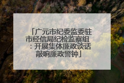 广元市纪委监委驻市经信局纪检监察组：开展集体廉政谈话 敲响廉政警钟