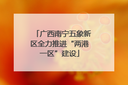 广西南宁五象新区全力推进“两港一区”建设