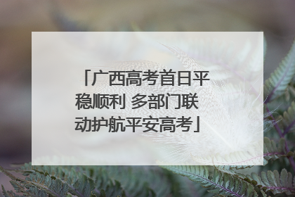 广西高考首日平稳顺利 多部门联动护航平安高考