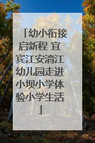 幼小衔接启新程 宜宾江安淯江幼儿园走进小坝小学体验小学生活