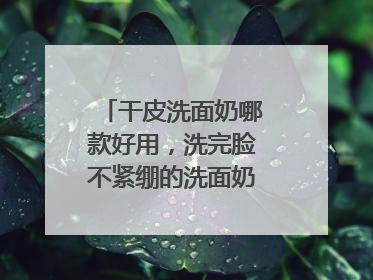 干皮洗面奶哪款好用，洗完脸不紧绷的洗面奶推荐，收藏
