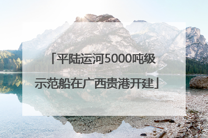 平陆运河5000吨级示范船在广西贵港开建