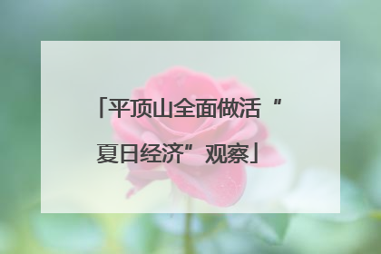 平顶山全面做活“夏日经济”观察
