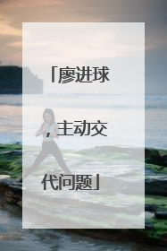 廖进球，主动交代问题