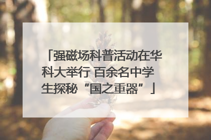 强磁场科普活动在华科大举行 百余名中学生探秘“国之重器”