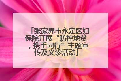 张家界市永定区妇保院开展“防控地贫，携手同行”主题宣传及义诊活动