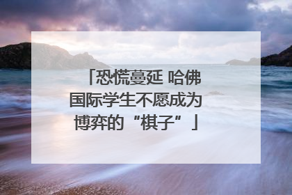 恐慌蔓延 哈佛国际学生不愿成为博弈的“棋子”