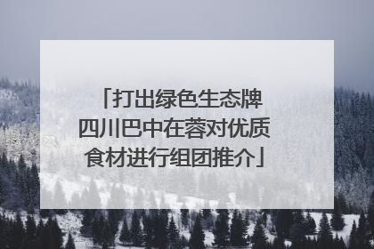 打出绿色生态牌 四川巴中在蓉对优质食材进行组团推介