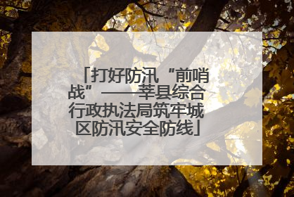 打好防汛“前哨战”——莘县综合行政执法局筑牢城区防汛安全防线