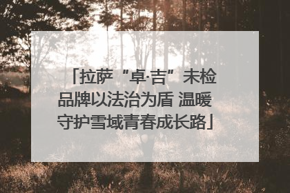 拉萨“卓·吉”未检品牌以法治为盾 温暖守护雪域青春成长路