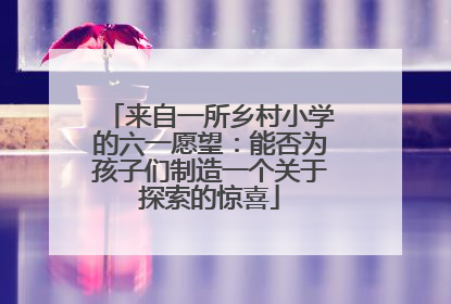 来自一所乡村小学的六一愿望：能否为孩子们制造一个关于探索的惊喜