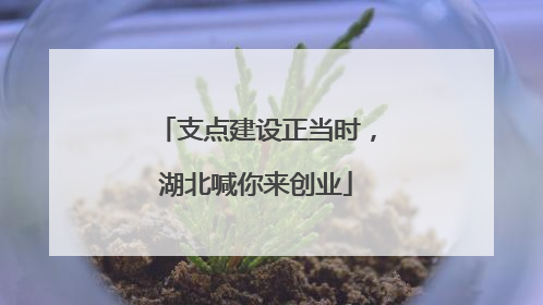 支点建设正当时，湖北喊你来创业