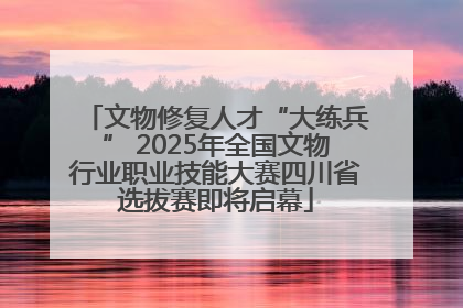 文物修复人才“大练兵” 2025年全国文物行业职业技能大赛四川省选拔赛即将启幕