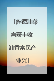 旌德油菜喜获丰收 油香富民产业兴