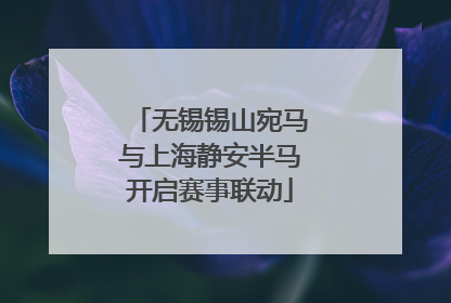无锡锡山宛马与上海静安半马开启赛事联动